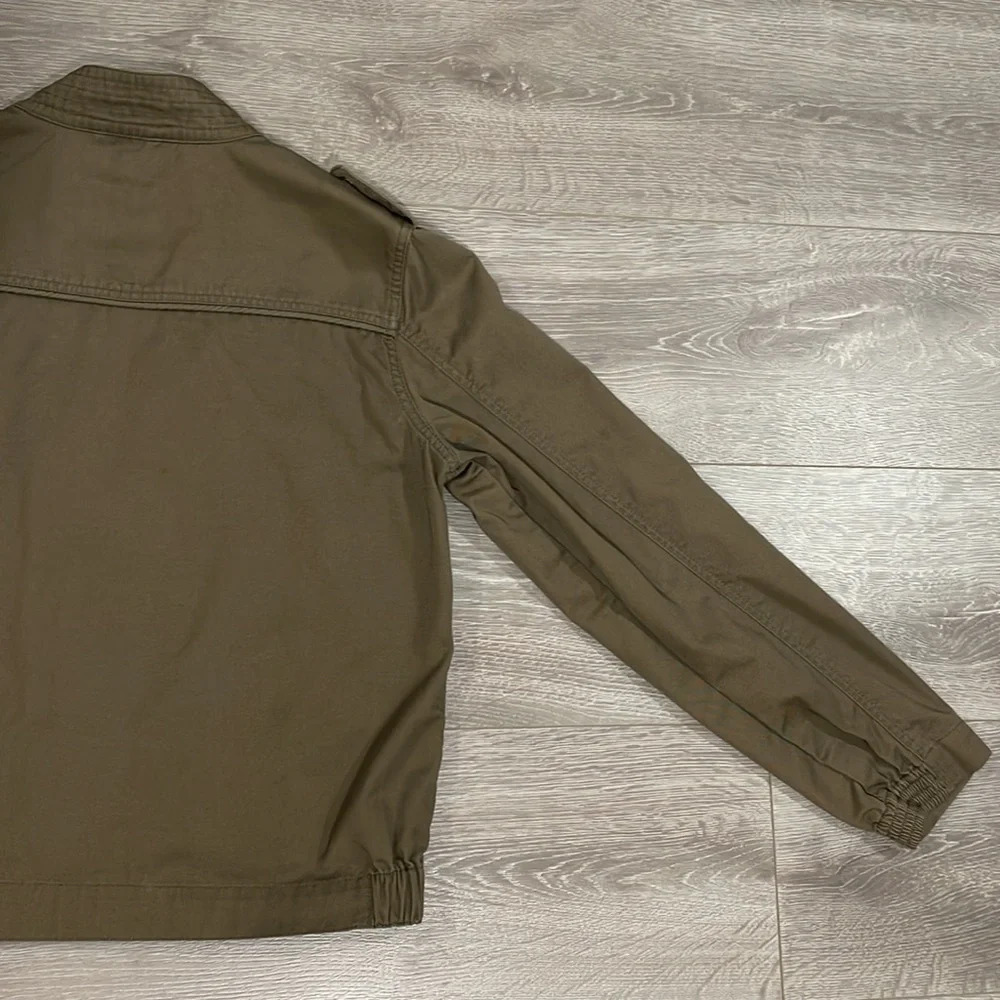 NWOT Volcom Women's Frochickie 2 Lovin Phoebe Brown Zip Up Canvas Moto Jacket XL - Picture 15 of 16